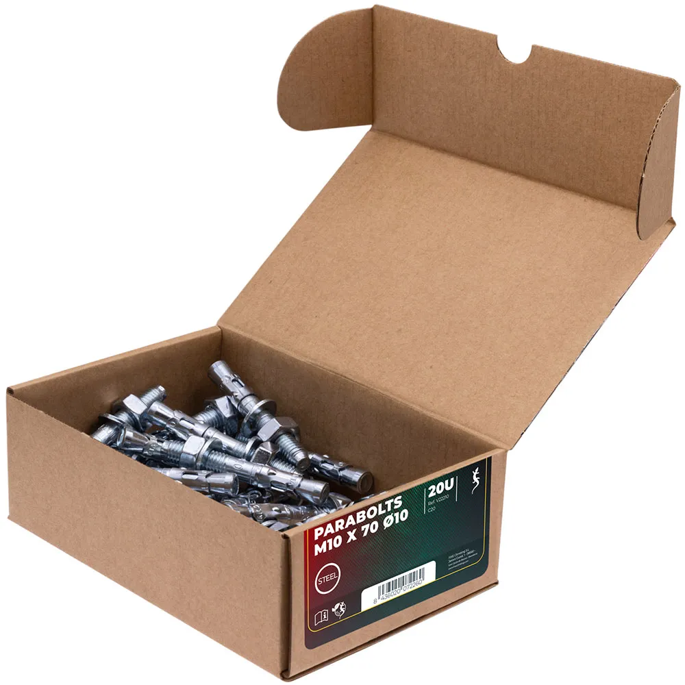 Fixe Climbing Gear V22210-k20 M10 Expansion Bolt+fixe 1 M10 Bohrhakenlasche 20 Einheiten, Ecotri, 70mm Fixe Climbing Gear V22210-k20 M10 Expansion Bolt+fixe 1 M10 Bohrhakenlasche 20 Einheiten, Ecotri, 70mm