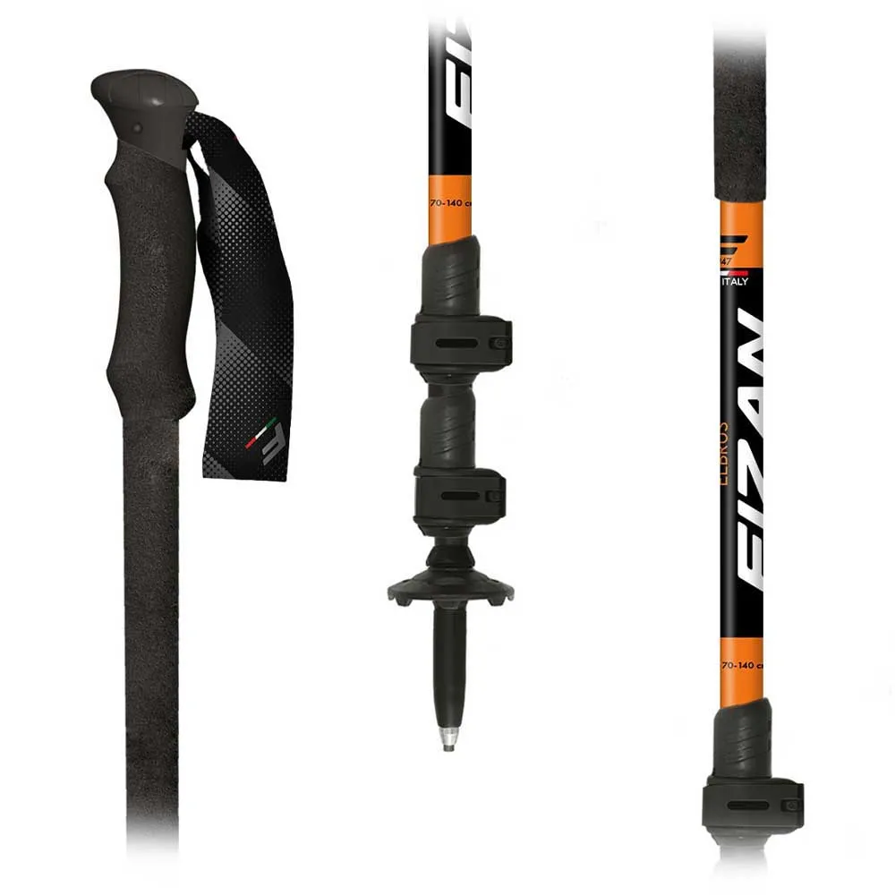 Fizan Elbrus Stöcke, Black / red, 70-140cm Fizan Elbrus Stöcke, Black / red, 70-140cm