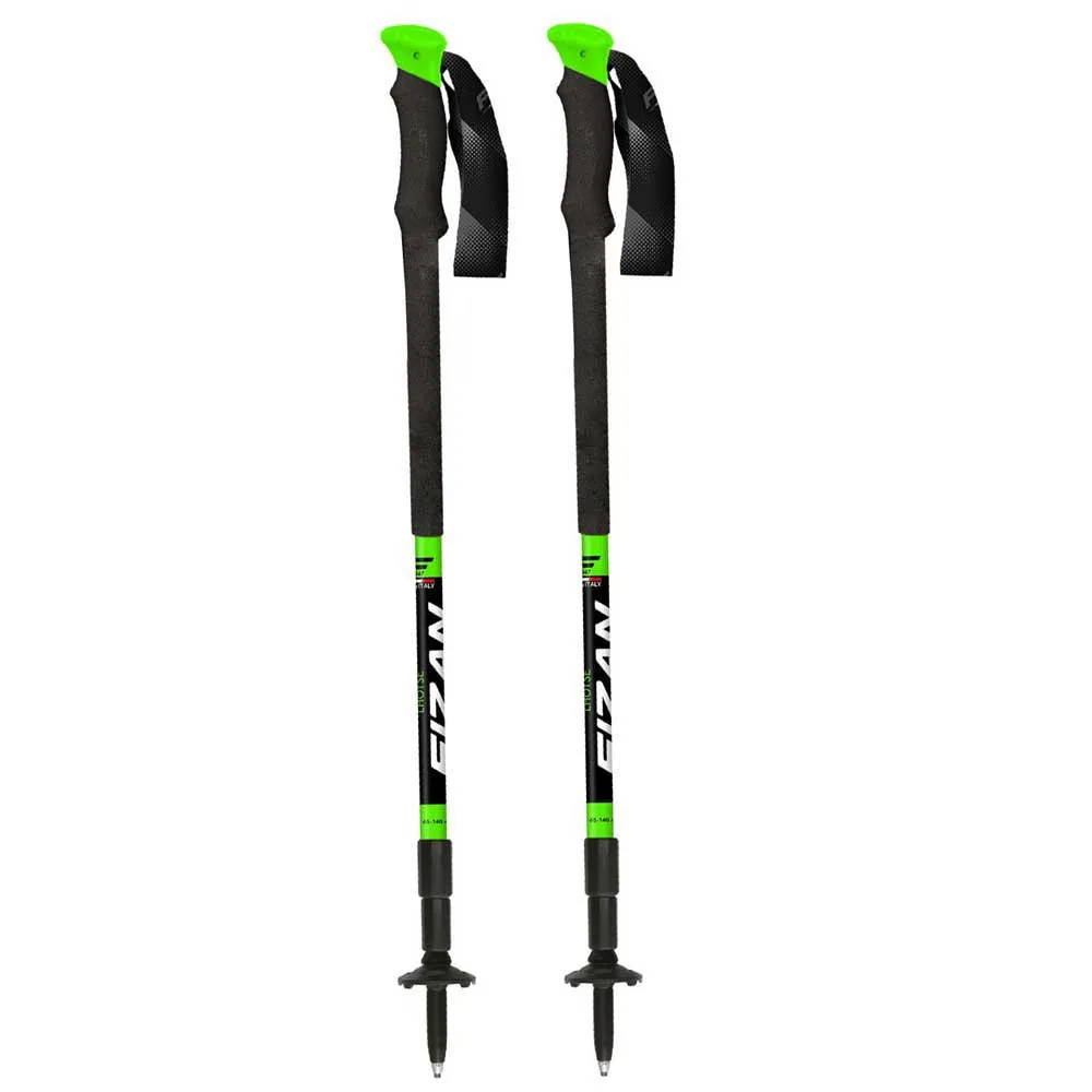 Fizan Lhotse Stöcke, Black / green, 65-140cm Fizan Lhotse Stöcke, Black / green, 65-140cm