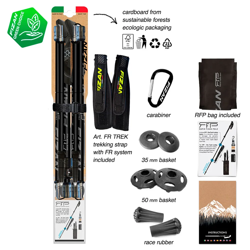 Fizan Rfp Trail Stöcke, Black, 110-135cm Fizan Rfp Trail Stöcke, Black, 110-135cm