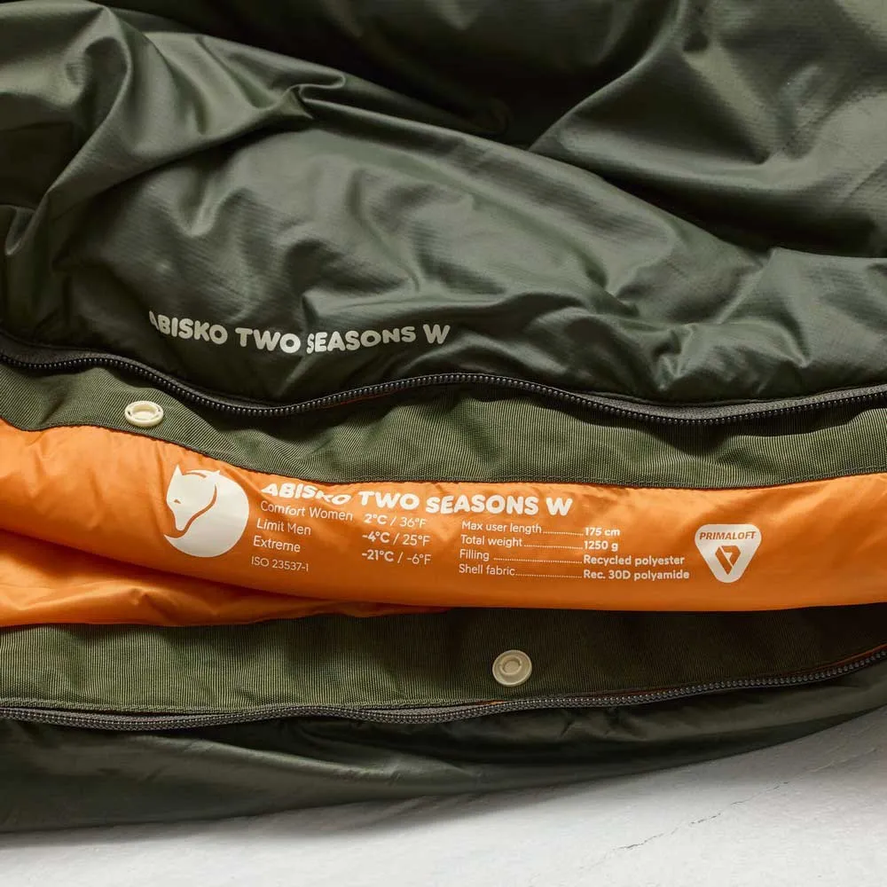 Fjällräven Abisko Two Seasons Schlafsack Für Frauen, Olive, Right Fjällräven Abisko Two Seasons Schlafsack Für Frauen, Olive, Right