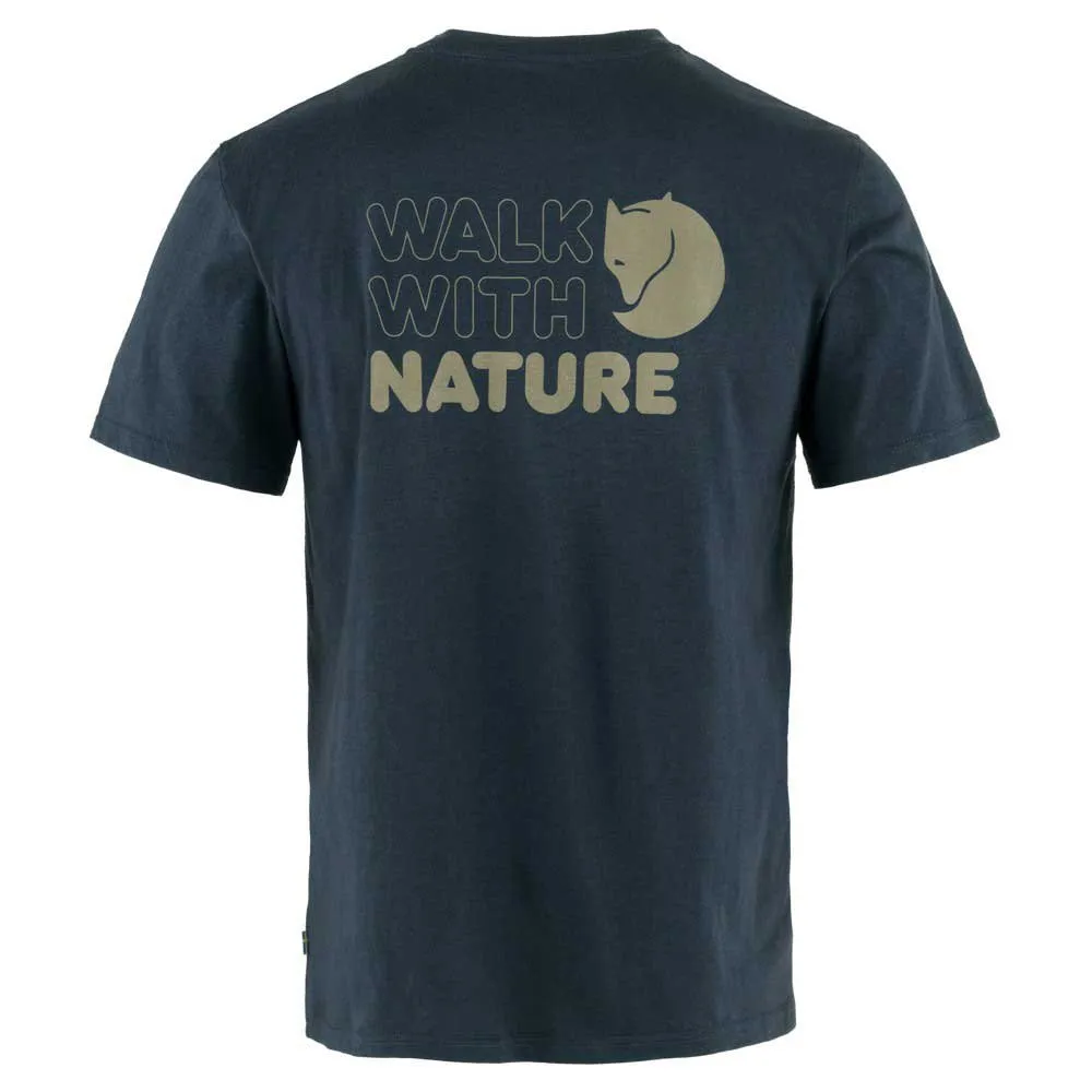 Fjällräven Walk With Nature Kurzarm-t-shirt, Dark navy
