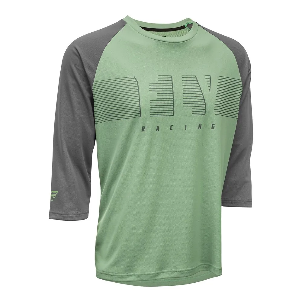 Fly Racing Ripa Enduro-trikot Mit 3/4-Ärmeln, Sage / charcoal grey Fly Racing Ripa Enduro-trikot Mit 3/4-Ärmeln, Sage / charcoal grey