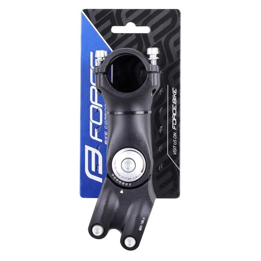 Force Adjustable 31.8 Mm Fahrradvorbau, Black, 105mm, 0-60º Force Adjustable 31.8 Mm Fahrradvorbau, Black, 105mm, 0-60º