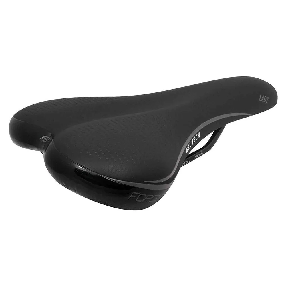 Force Gel Tech Sattel, Black, 180mm Force Gel Tech Sattel, Black, 180mm
