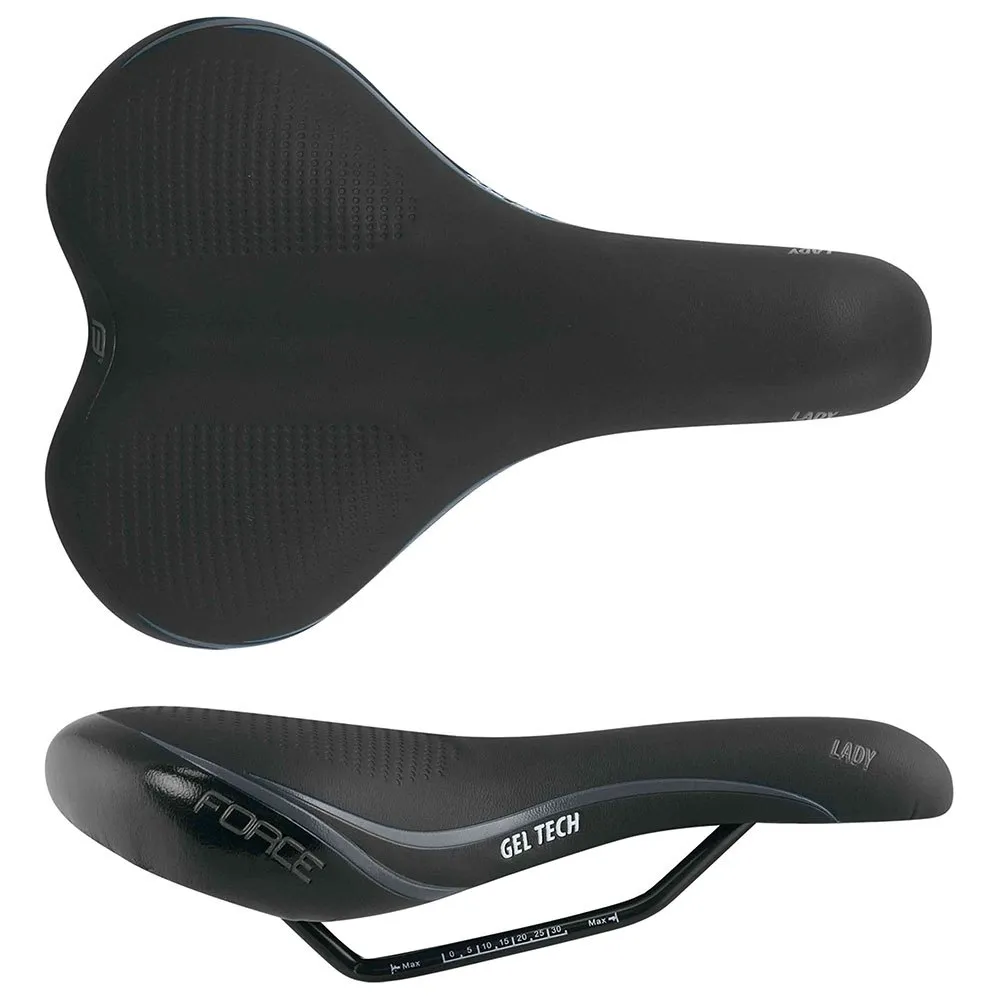 Force Gel Tech Sattel, Black, 180mm Force Gel Tech Sattel, Black, 180mm