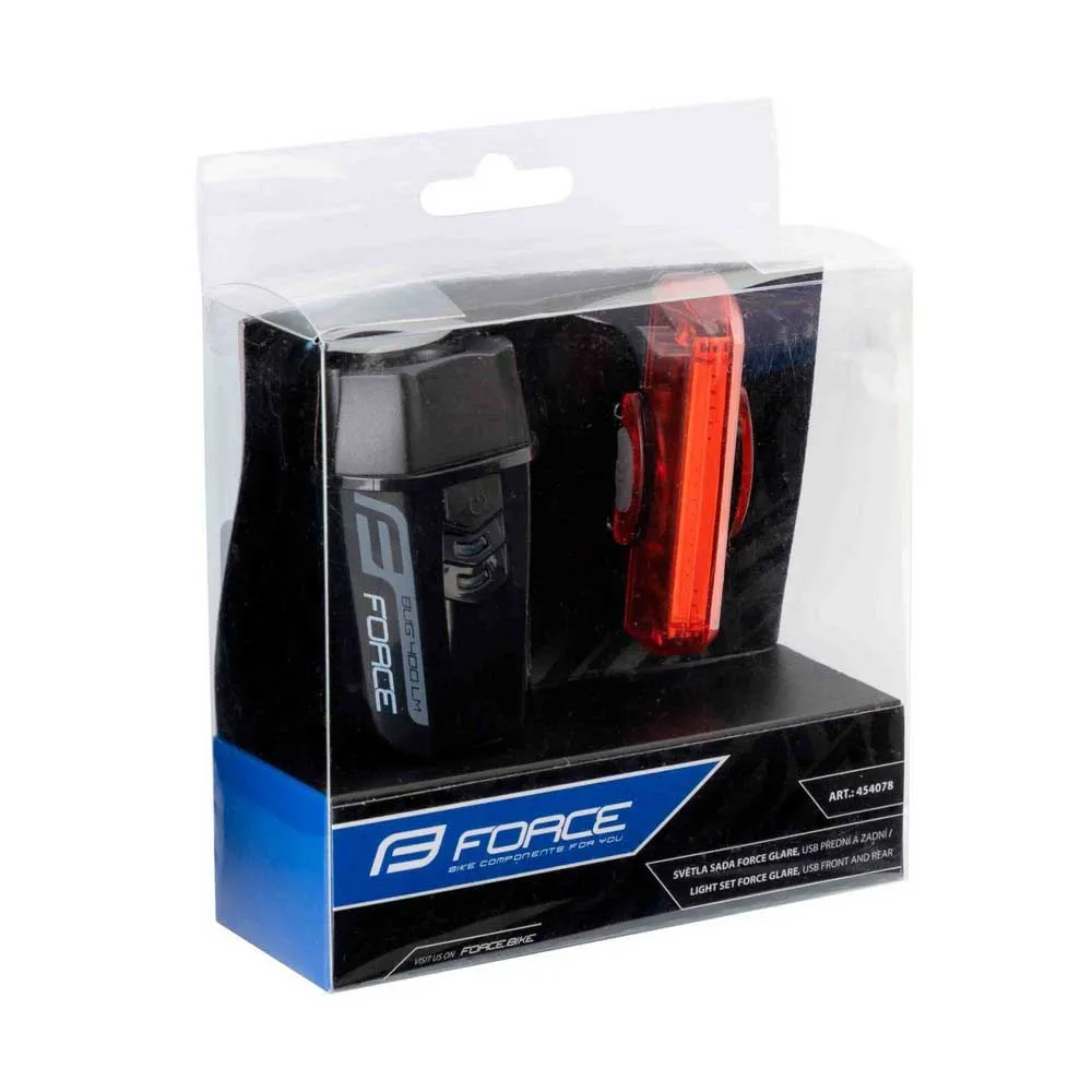Force Glare Usb Lichtset, Black / red, 400/160 Lumina Force Glare Usb Lichtset, Black / red, 400/160 Lumina