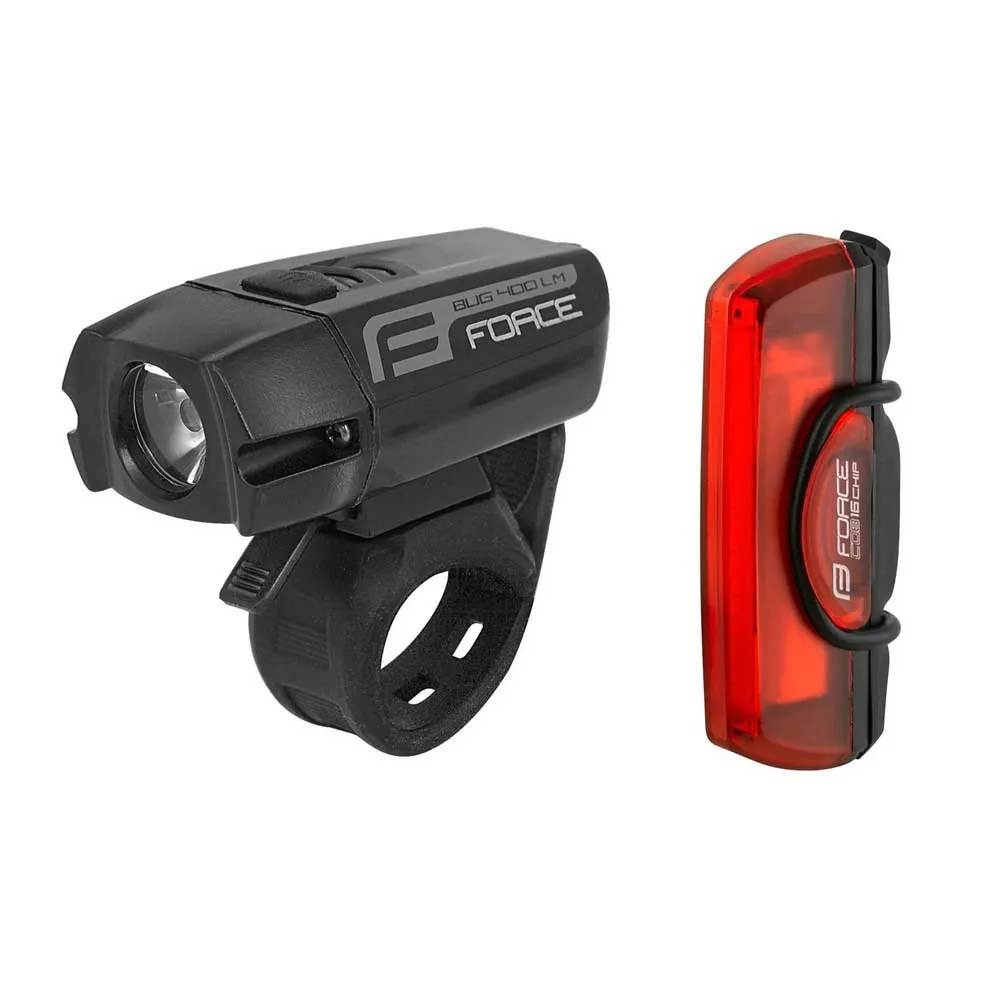 Force Glare Usb Lichtset, Black / red, 400/160 Lumina Force Glare Usb Lichtset, Black / red, 400/160 Lumina