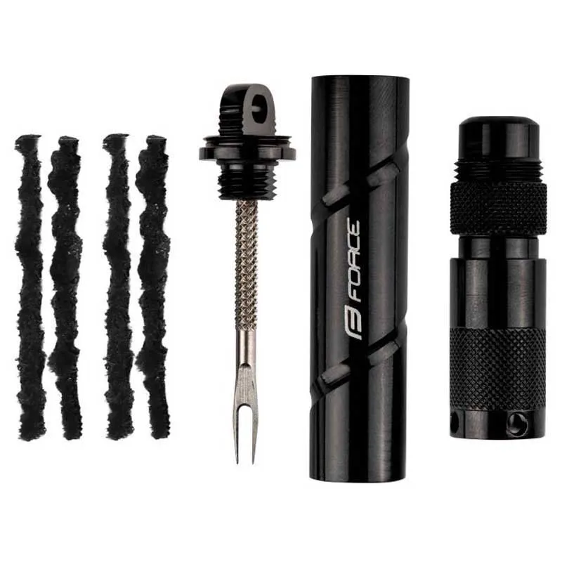 Force Pikado 2.0 Tubeless Co2 Inflator Reparatursatz, Black, One Size Force Pikado 2.0 Tubeless Co2 Inflator Reparatursatz, Black, One Size