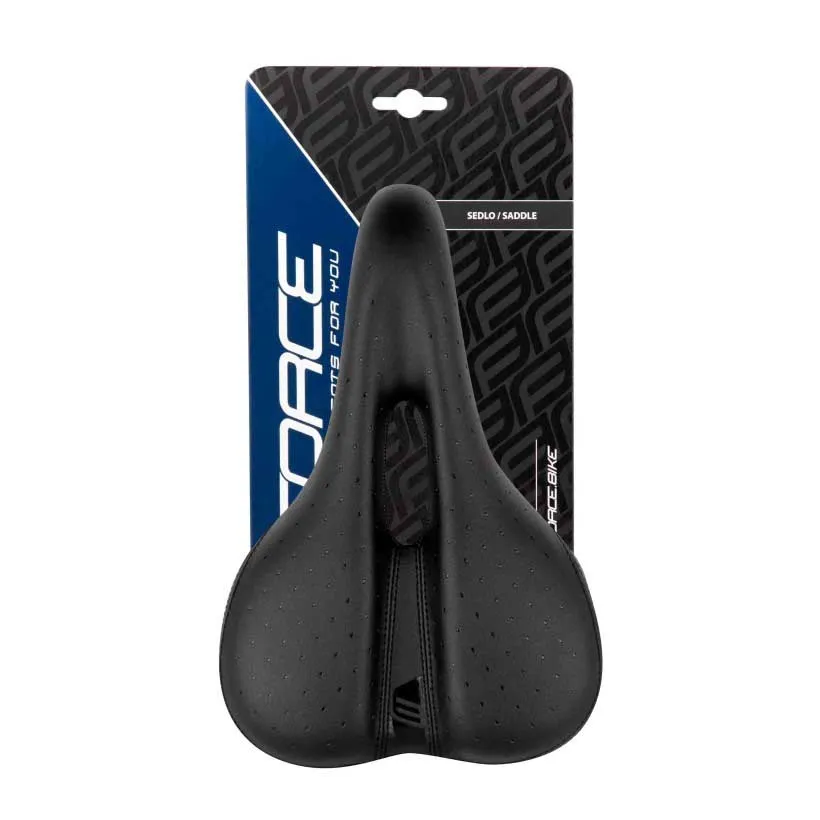 Force Tourist Elastomer Luna Sattel, Black, 175mm Force Tourist Elastomer Luna Sattel, Black, 175mm