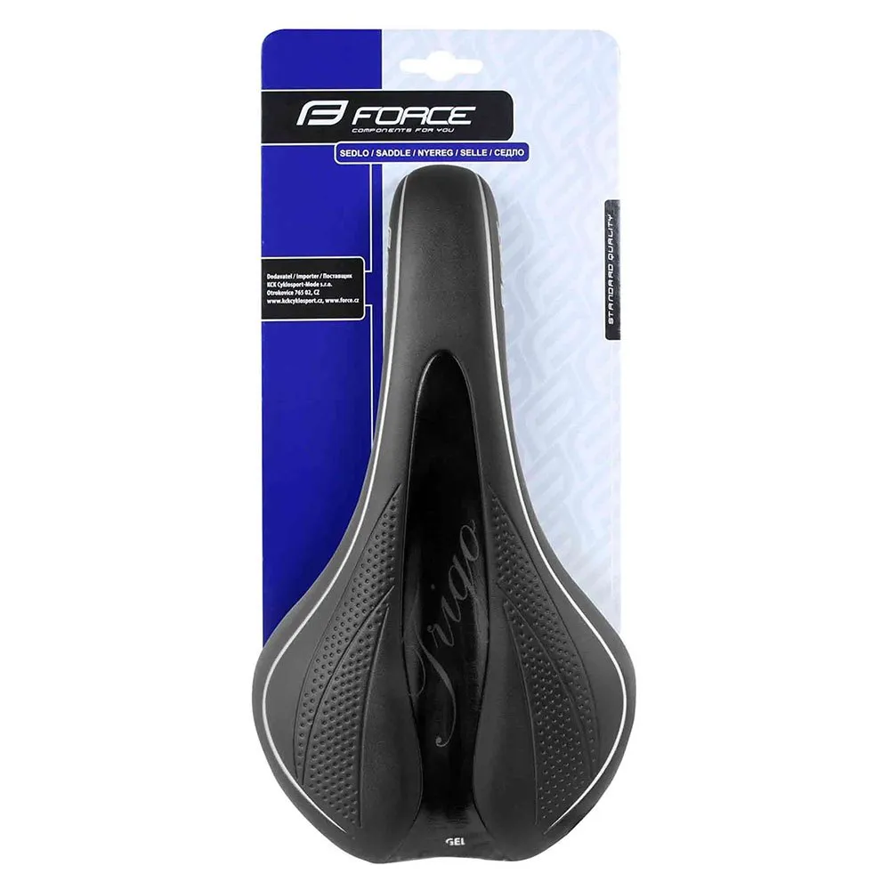 Force Trigo Gel Tech Sattel, Black, 142mm Force Trigo Gel Tech Sattel, Black, 142mm