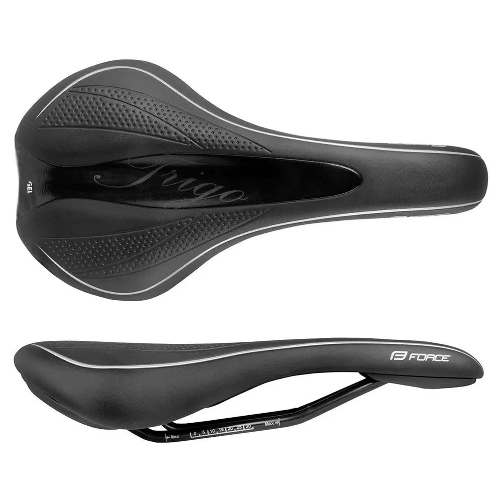Force Trigo Gel Tech Sattel, Black, 142mm Force Trigo Gel Tech Sattel, Black, 142mm