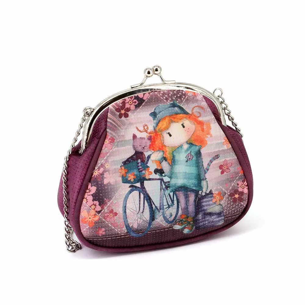Forever Large Chain Retro Bicycle Umhängetasche, Red