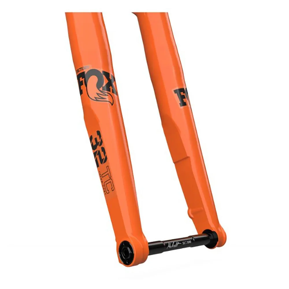 FOX 32 Ax Kashima Factory Series Fit4 3pos-adj 15x100 Mm 45 Offset Gravel Gabel, Orange, 28" - 700C, 40mm FOX 32 Ax Kashima Factory Series Fit4 3pos-adj 15x100 Mm 45 Offset Gravel Gabel, Orange, 28" - 700C, 40mm