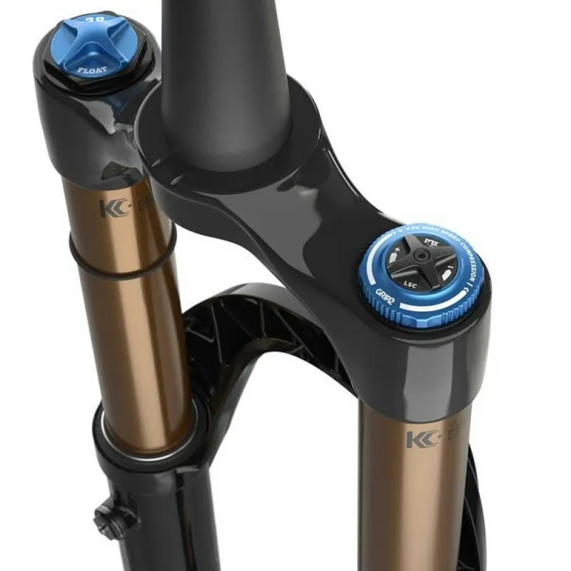 FOX 32 Float Ax 700c Factory 50 Fit4 3pos-adj Kabolt 12x100 2022 Conical Mtb-gabel, Noir / doré, 28"-700C, 50mm