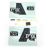 FOX 32 Stepcast Performance Series 2021 Aufkleber, Grey / matte black, One Size