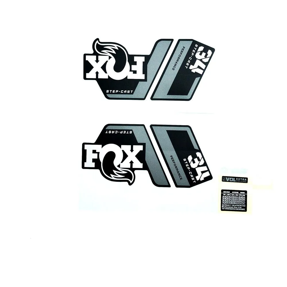 FOX 34 Sc P-s 2022 Aufkleberset, Grey, One Size