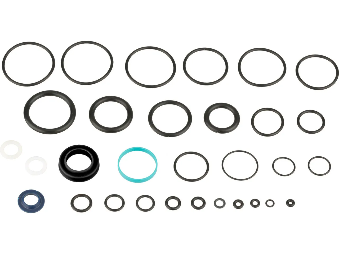 FOX Factory Damper Rebuild Dichtungskit für DHX2 Modell 2016 - 2020, Black, One Size FOX Factory Damper Rebuild Dichtungskit für DHX2 Modell 2016 - 2020, Black, One Size