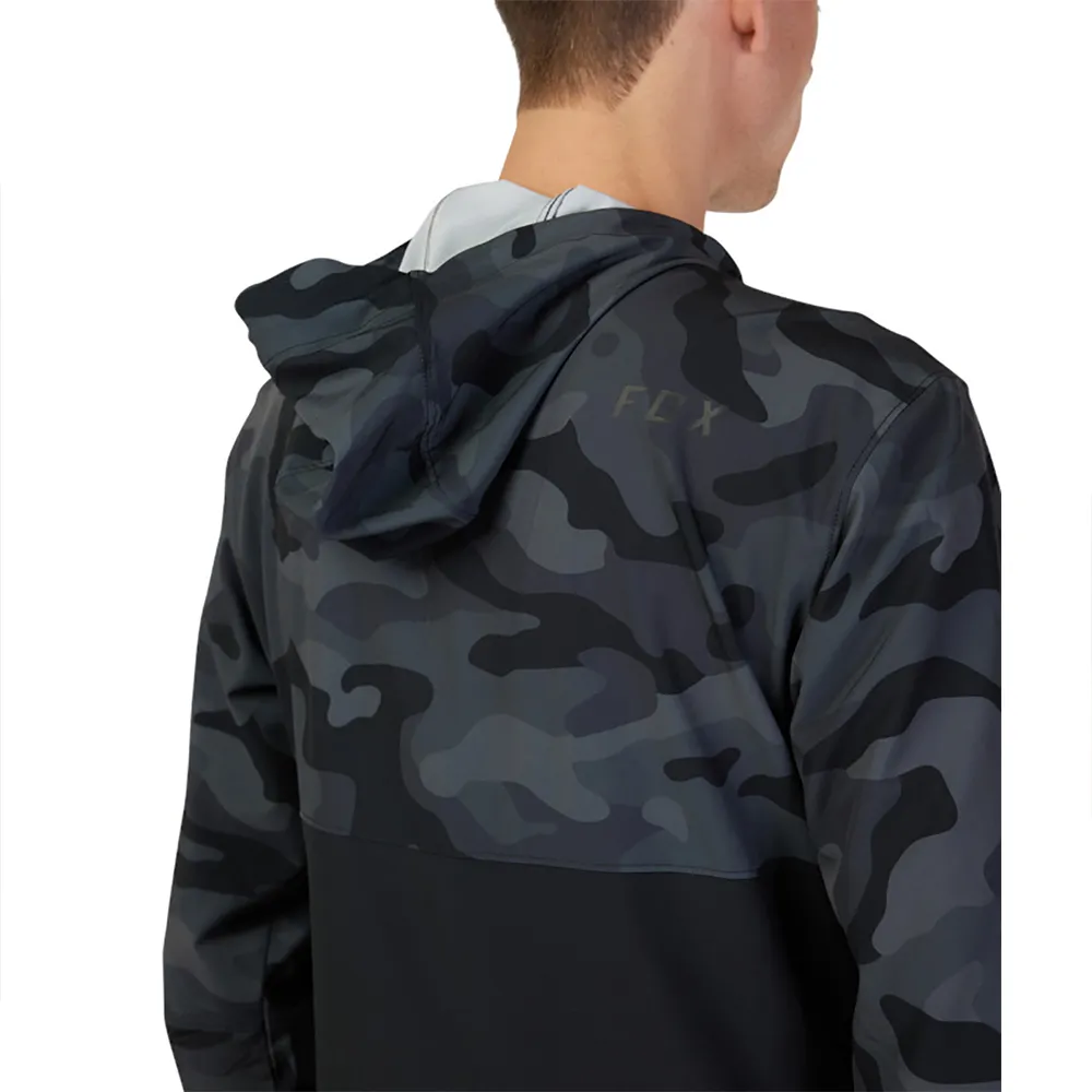 FOX Ranger Wind 31038 Kapuzenpullover, Black camo, S FOX Ranger Wind 31038 Kapuzenpullover, Black camo, S