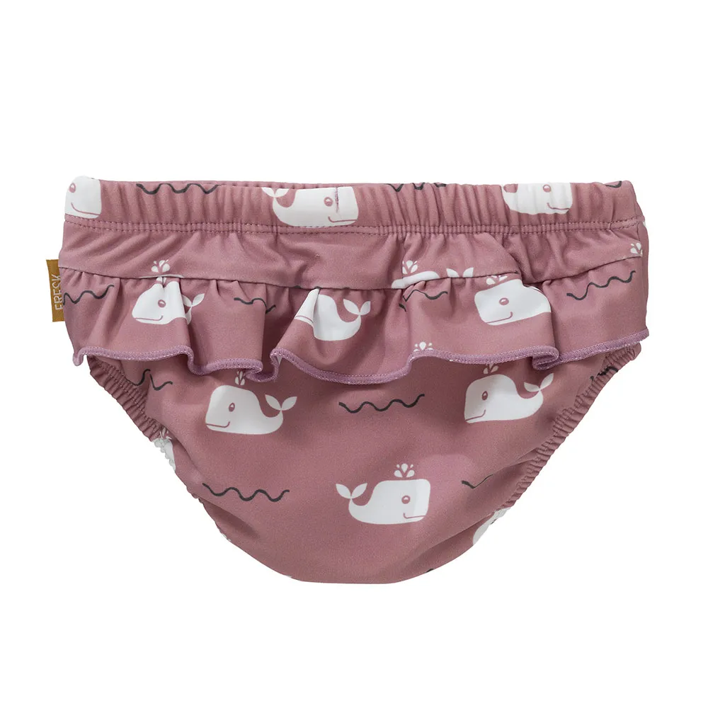 Fresk Badeanzug Mit Walrüschelwindel, Pink, 3-6MON Fresk Badeanzug Mit Walrüschelwindel, Pink, 3-6MON