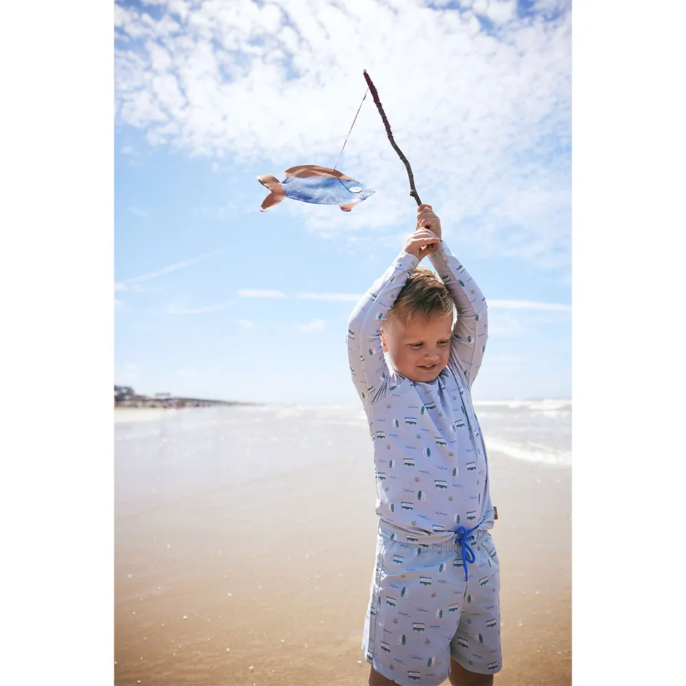 Fresk Tsw Badeshorts, Surf blue, 1-2Y
