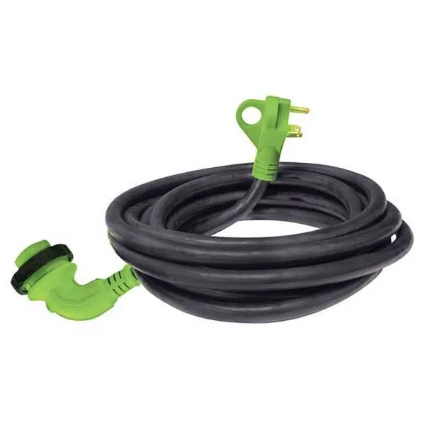 Fultyme Rv 90º-verlängerungskabel 7.6 M 50a 250v, Black / green, One Size