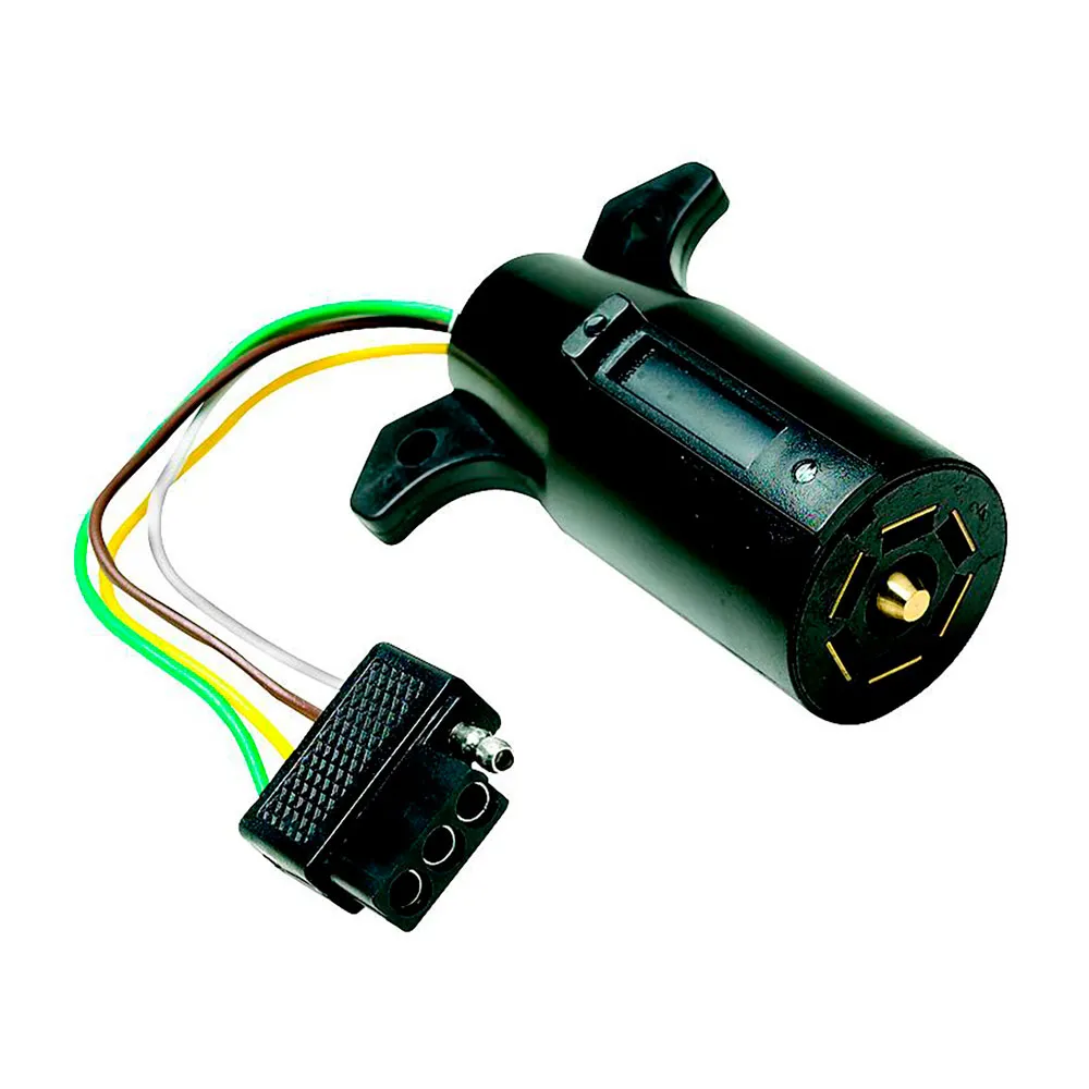 Fultyme Rv Adapter Von 7-polig Rund Auf 4-polig Flach, Black, 45.72cm Fultyme Rv Adapter Von 7-polig Rund Auf 4-polig Flach, Black, 45.72cm