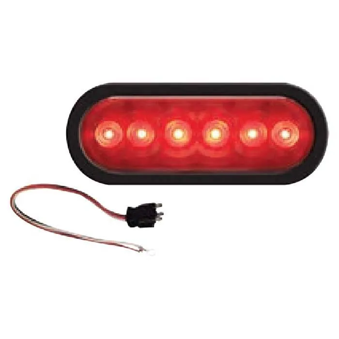 Fultyme Rv Eingebaute Ovale Versiegelte Led-rückleuchte, Red, 152.4mm Fultyme Rv Eingebaute Ovale Versiegelte Led-rückleuchte, Red, 152.4mm