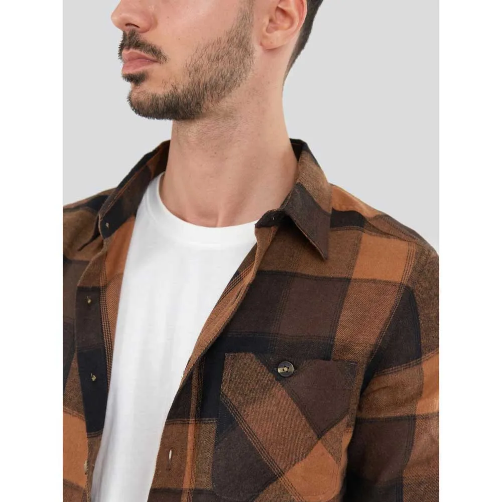 Fundango Harris Langarmhemd, Tobacco Fundango Harris Langarmhemd, Tobacco
