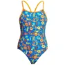 Funkita Big Cat Bash Badeanzug female, Novelty blue, 10Y