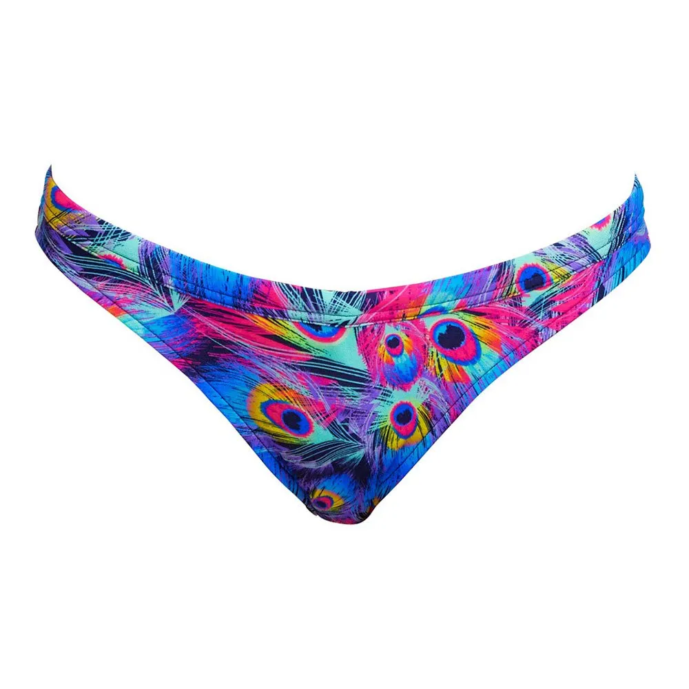 Funkita Hipster Peacock Paradise Bikini-höschen, Illustration aqua / multi, AUS 10 Funkita Hipster Peacock Paradise Bikini-höschen, Illustration aqua / multi, AUS 10