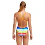 Funkita Single Strap Dye Hard Badeanzug female, Stripes multi / white, 10Y
