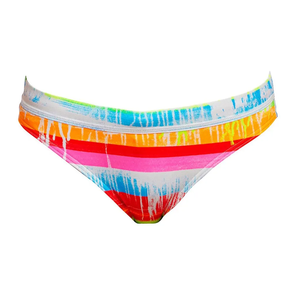 Funkita Sports Dye Hard Bikini-höschen female, Stripes multi / white, AUS 8 Funkita Sports Dye Hard Bikini-höschen female, Stripes multi / white, AUS 8
