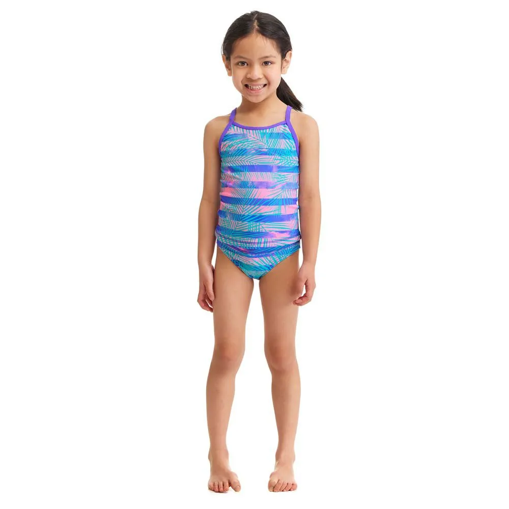 Funkita Swim Steady Pastel Palm Tankini, Blue / multi, 14Y