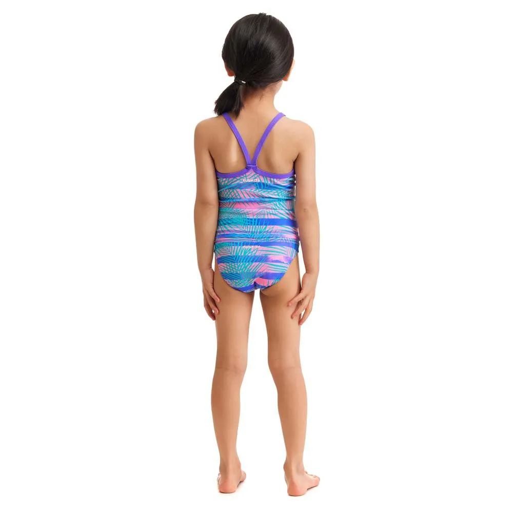 Funkita Swim Steady Pastel Palm Tankini, Blue / multi, 14Y