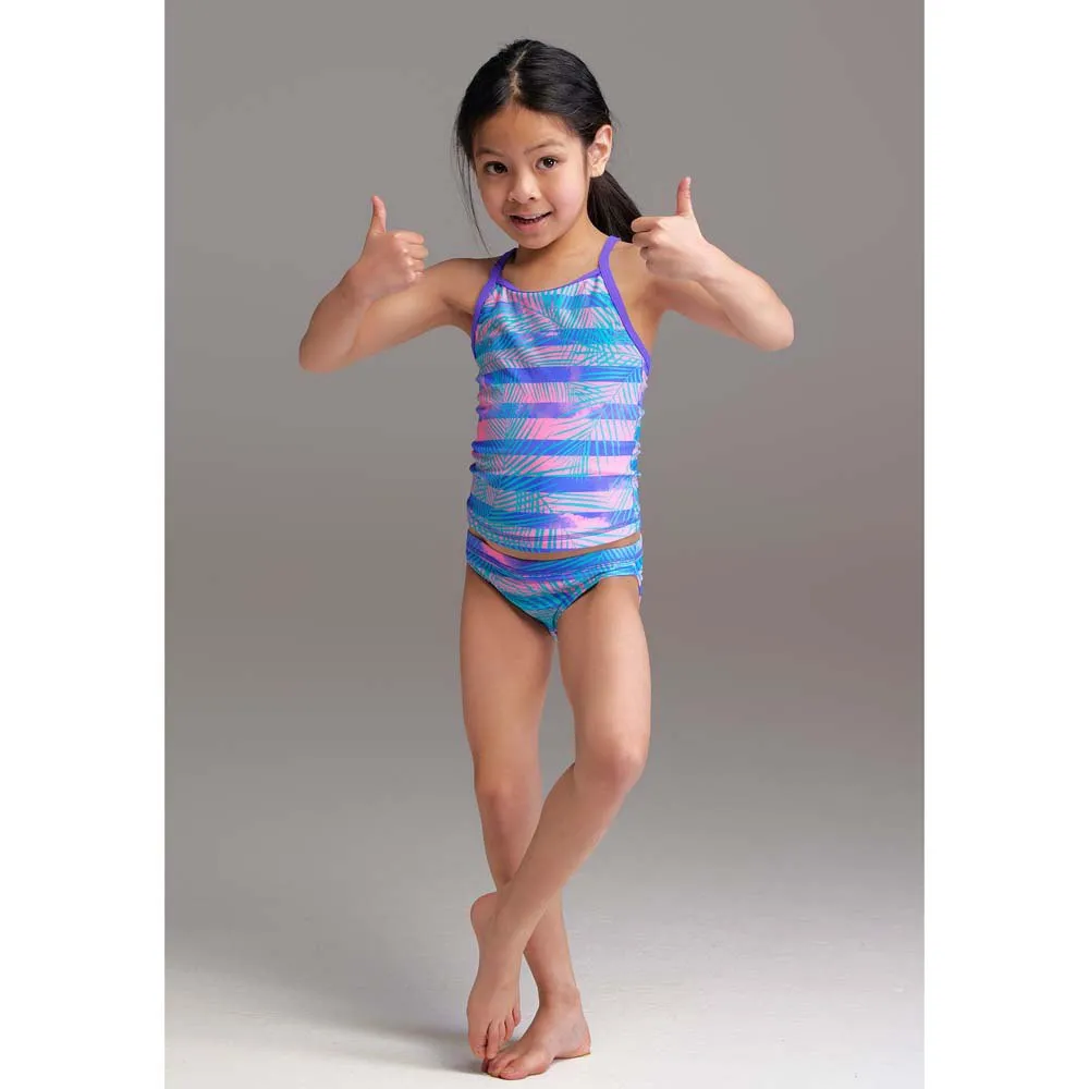 Funkita Swim Steady Pastel Palm Tankini, Blue / multi, 14Y