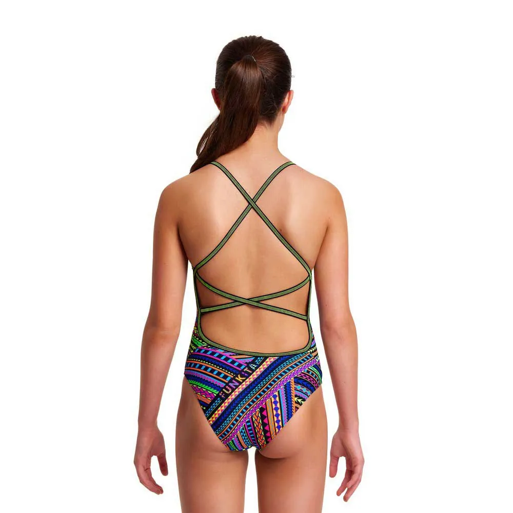 Funkita Tribal Revival Badeanzug female, Classic blue, 10Y Funkita Tribal Revival Badeanzug female, Classic blue, 10Y