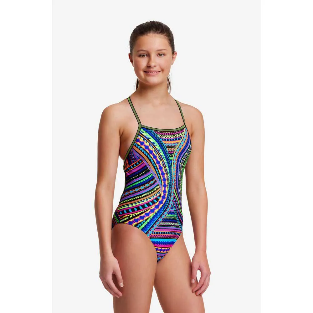 Funkita Tribal Revival Badeanzug female, Classic blue, 10Y Funkita Tribal Revival Badeanzug female, Classic blue, 10Y