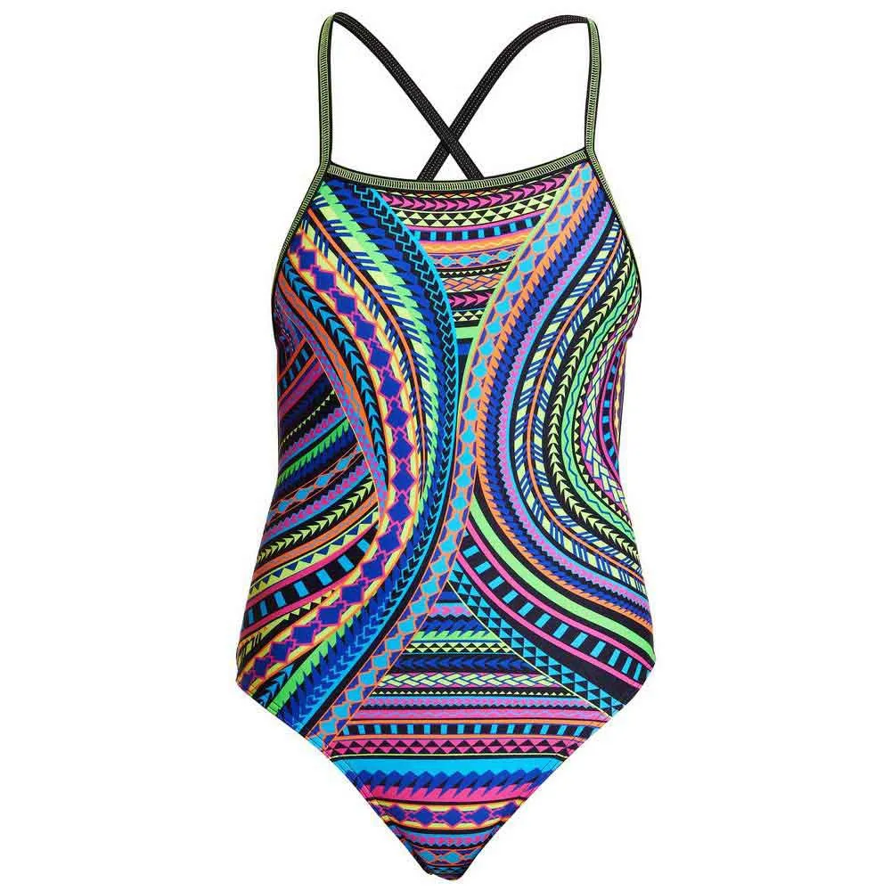Funkita Tribal Revival Badeanzug female, Classic blue, 10Y Funkita Tribal Revival Badeanzug female, Classic blue, 10Y