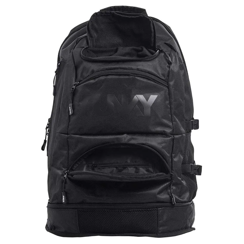 Funky Trunks Expandable Elite Squad Rucksack, Back to black, One Size Funky Trunks Expandable Elite Squad Rucksack, Back to black, One Size