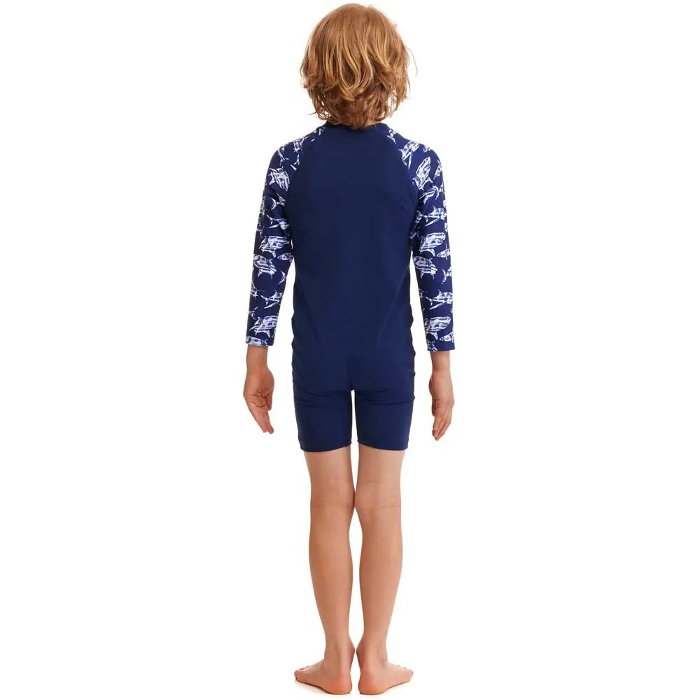 Funky Trunks Go Rompa Chompa Uv-schutz Overall Mit Langen Ärmeln Für Kinder, Navy / white, 4Y Funky Trunks Go Rompa Chompa Uv-schutz Overall Mit Langen Ärmeln Für Kinder, Navy / white, 4Y
