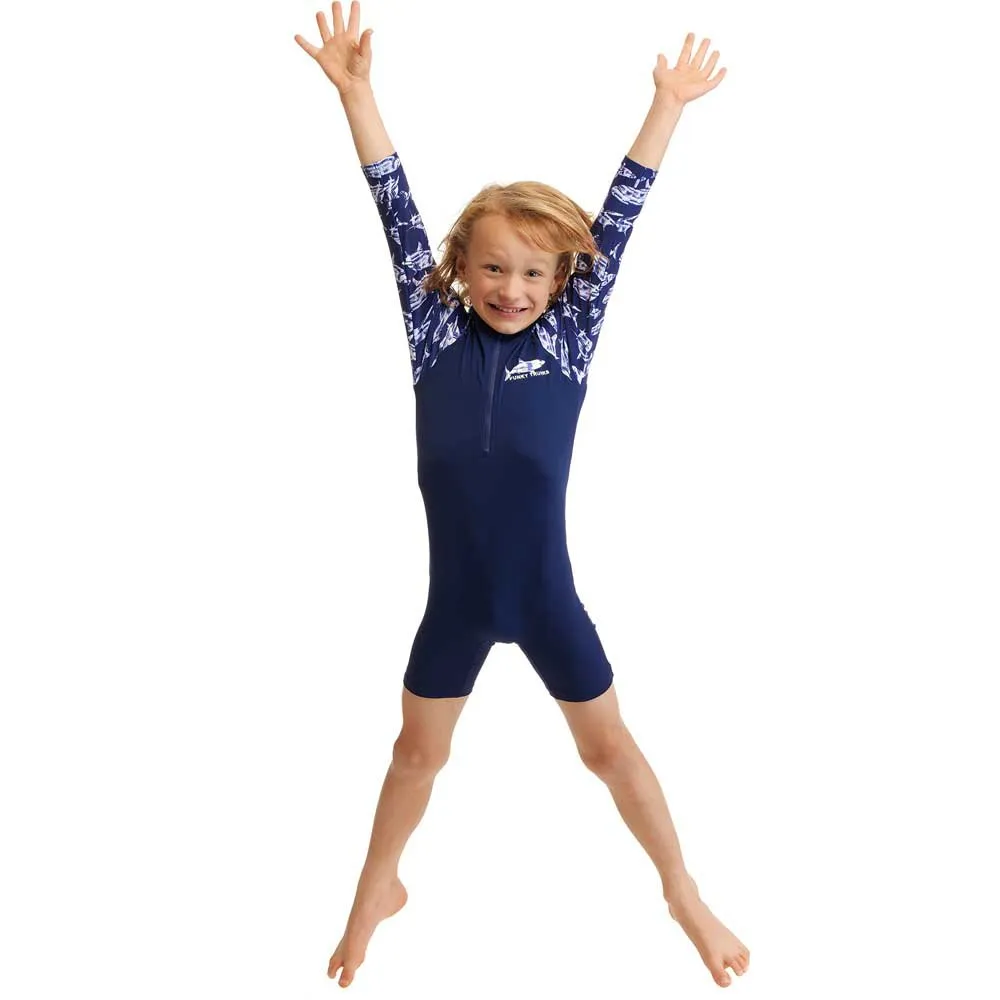 Funky Trunks Go Rompa Chompa Uv-schutz Overall Mit Langen Ärmeln Für Kinder, Navy / white, 4Y Funky Trunks Go Rompa Chompa Uv-schutz Overall Mit Langen Ärmeln Für Kinder, Navy / white, 4Y