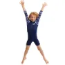 Funky Trunks Go Rompa Chompa Uv-schutz Overall Mit Langen Ärmeln Für Kinder, Navy / white, 4Y
