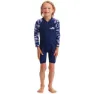 Funky Trunks Go Rompa Chompa Uv-schutz Overall Mit Langen Ärmeln Für Kinder, Navy / white, 4Y