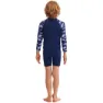 Funky Trunks Go Rompa Chompa Uv-schutz Overall Mit Langen Ärmeln Für Kinder, Navy / white, 4Y
