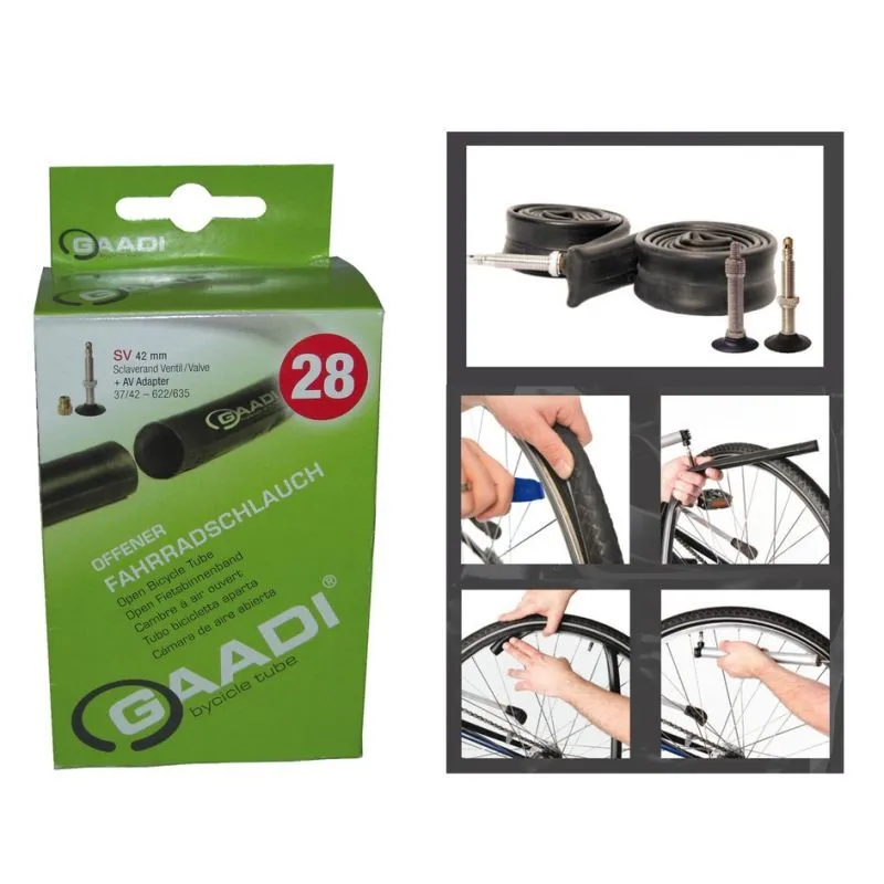 Gaadi Fahrradschlauch Presta-Ventil 26x1.90-2.10 50/54-559 Unisex, schwarz, 47mm Gaadi Fahrradschlauch Presta-Ventil 26x1.90-2.10 50/54-559 Unisex, schwarz, 47mm