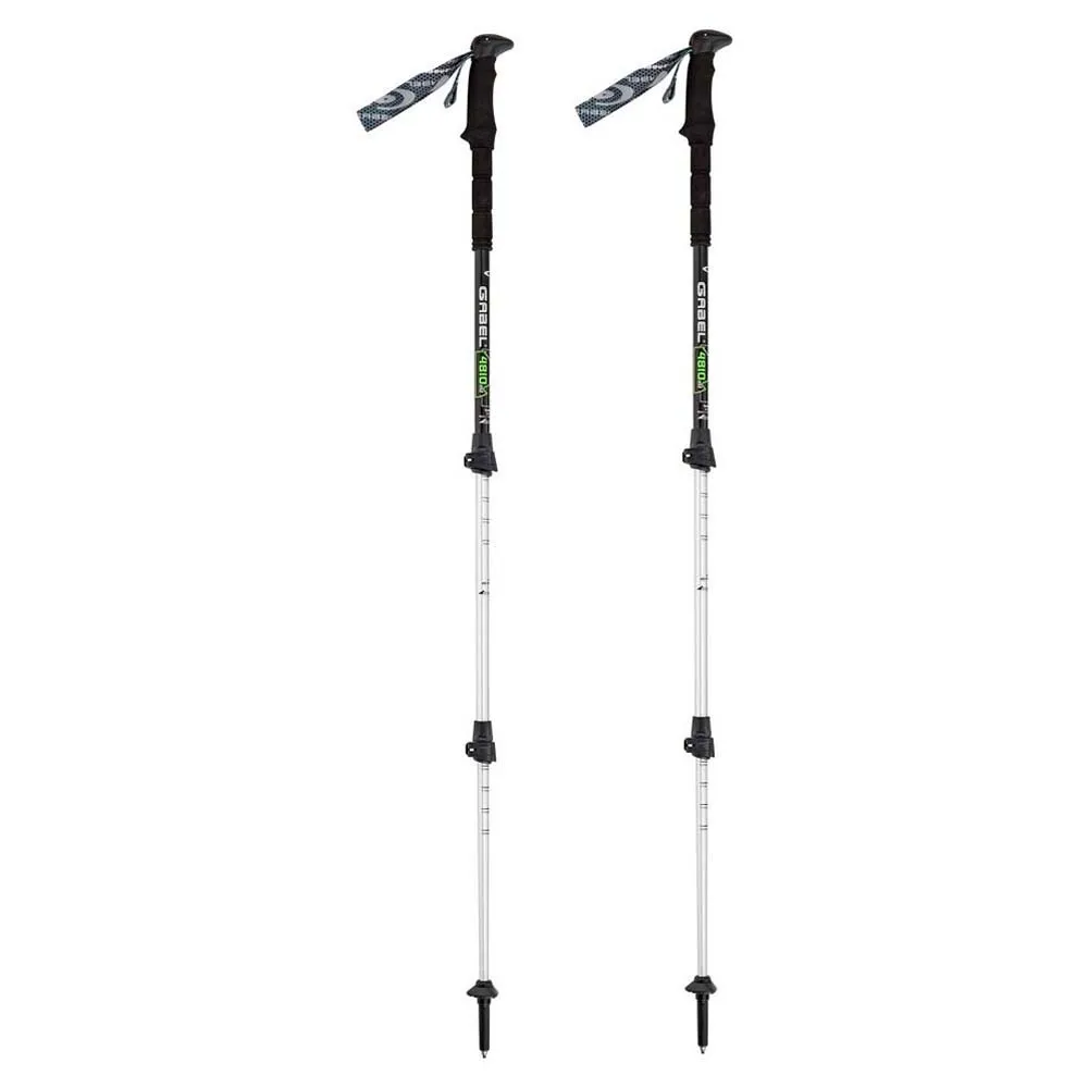Gabel Mont Blanc Tour Lite Stöcke, Black / green, 66-144cm Gabel Mont Blanc Tour Lite Stöcke, Black / green, 66-144cm