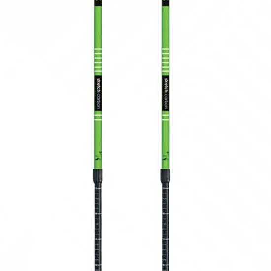 Gabel Stretch Carbon Stöcke, Green, 52-130cm Gabel Stretch Carbon Stöcke, Green, 52-130cm