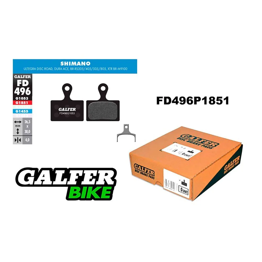 Galfer 496 Advanced Shimano Ultegra/dura Ace Scheibenbremsbeläge 30 Einheiten, Black, One Size Galfer 496 Advanced Shimano Ultegra/dura Ace Scheibenbremsbeläge 30 Einheiten, Black, One Size
