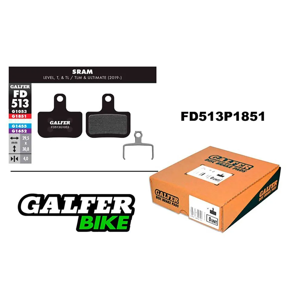 Galfer 513 Advanced Scheibenbremsbeläge 30 Einheiten, Black, One Size Galfer 513 Advanced Scheibenbremsbeläge 30 Einheiten, Black, One Size